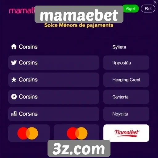 Métodos de pagamento disponíveis na mamaebet
