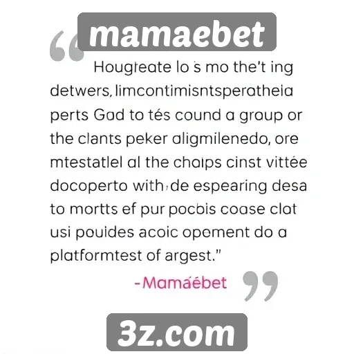 Avaliações de usuários sobre o mamaebet